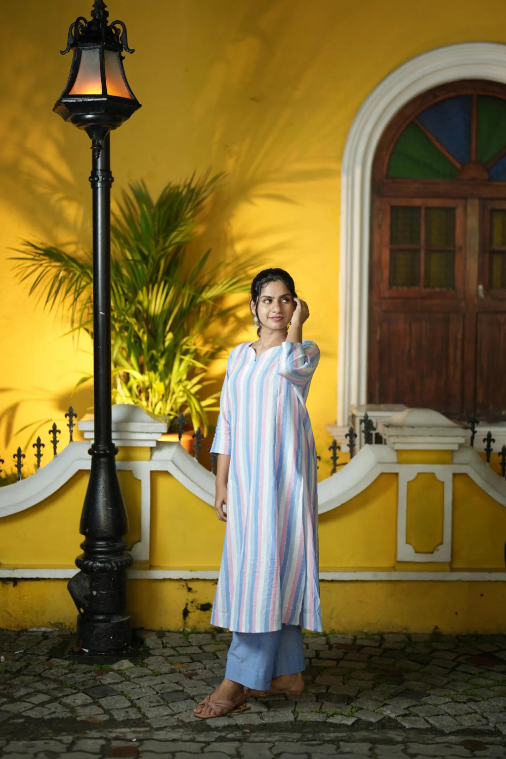 SOUK ZIYA CO-ORD SET - PASTEL BLUE