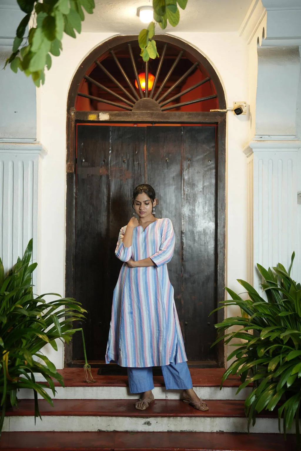 SOUK ZIYA CO-ORD SET - PASTEL BLUE