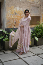 BLOCK KALI - DUSTY LILAC WITH MUSTARD