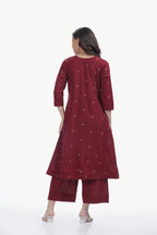 SOUK KALI CO-ORD SET MAROON Tulen