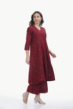 SOUK KALI CO-ORD SET MAROON Tulen