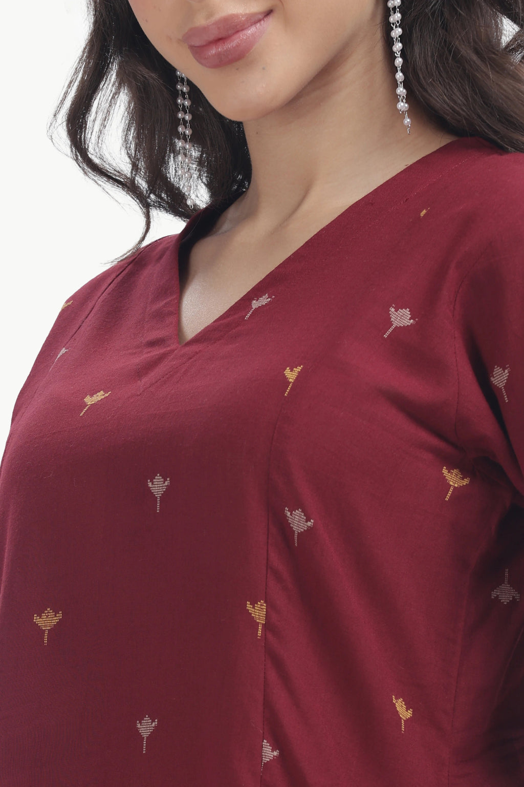SOUK KALI CO-ORD SET MAROON Tulen