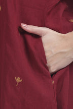 SOUK KALI CO-ORD SET MAROON Tulen