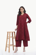 SOUK KALI CO-ORD SET MAROON Tulen