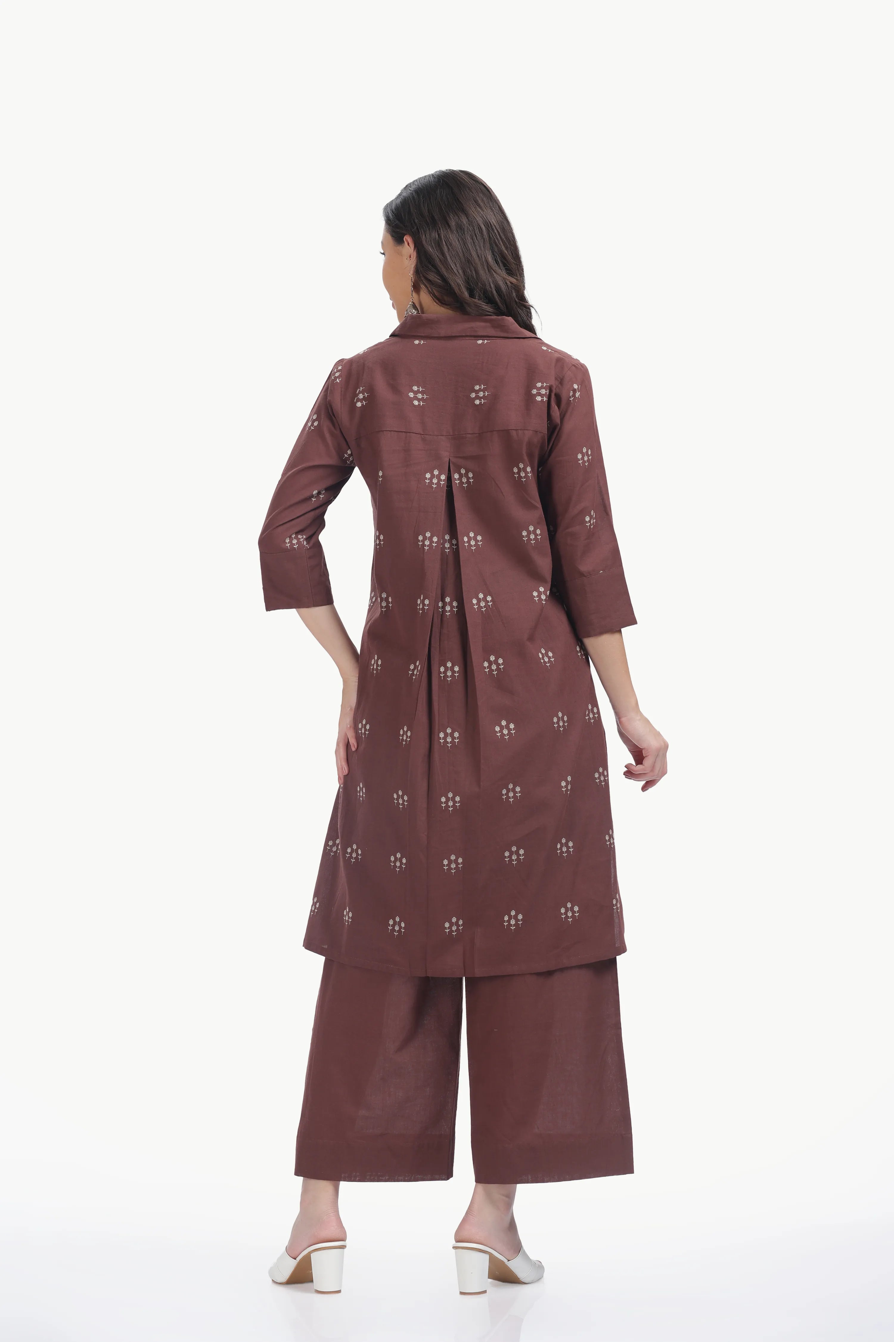 SOUK ELAN CO-ORD SET COFFEE-BROWN Tulen
