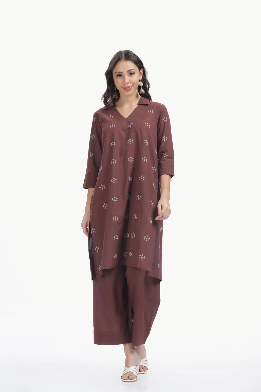 SOUK ELAN CO-ORD SET COFFEE-BROWN Tulen
