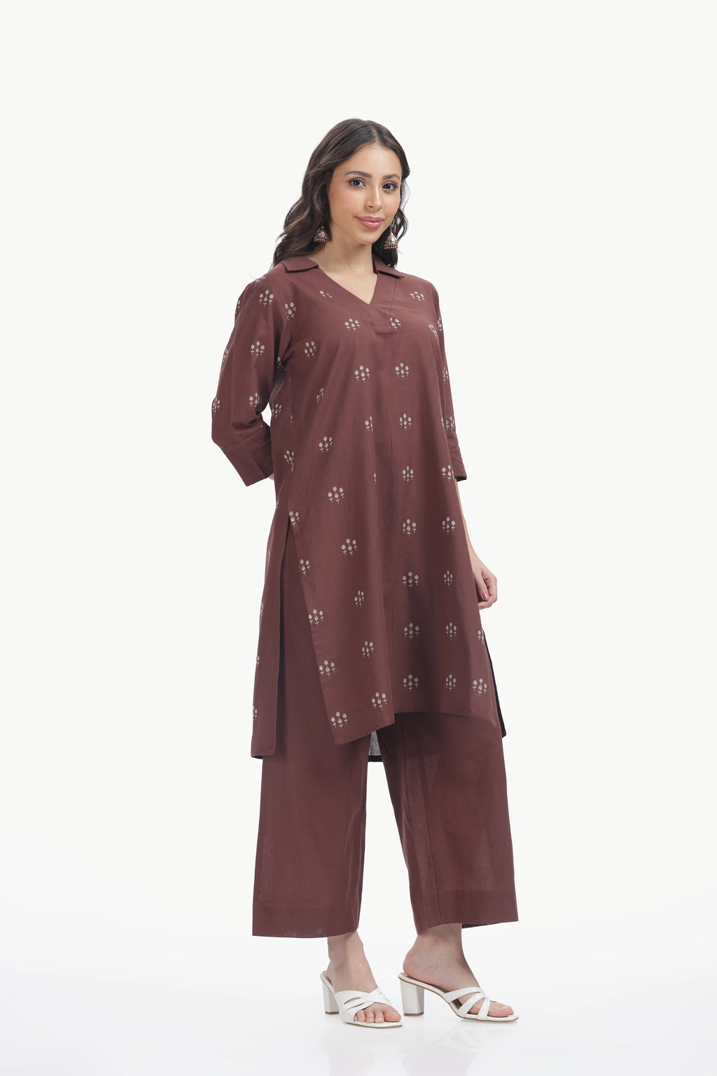 SOUK ELAN CO-ORD SET COFFEE-BROWN Tulen