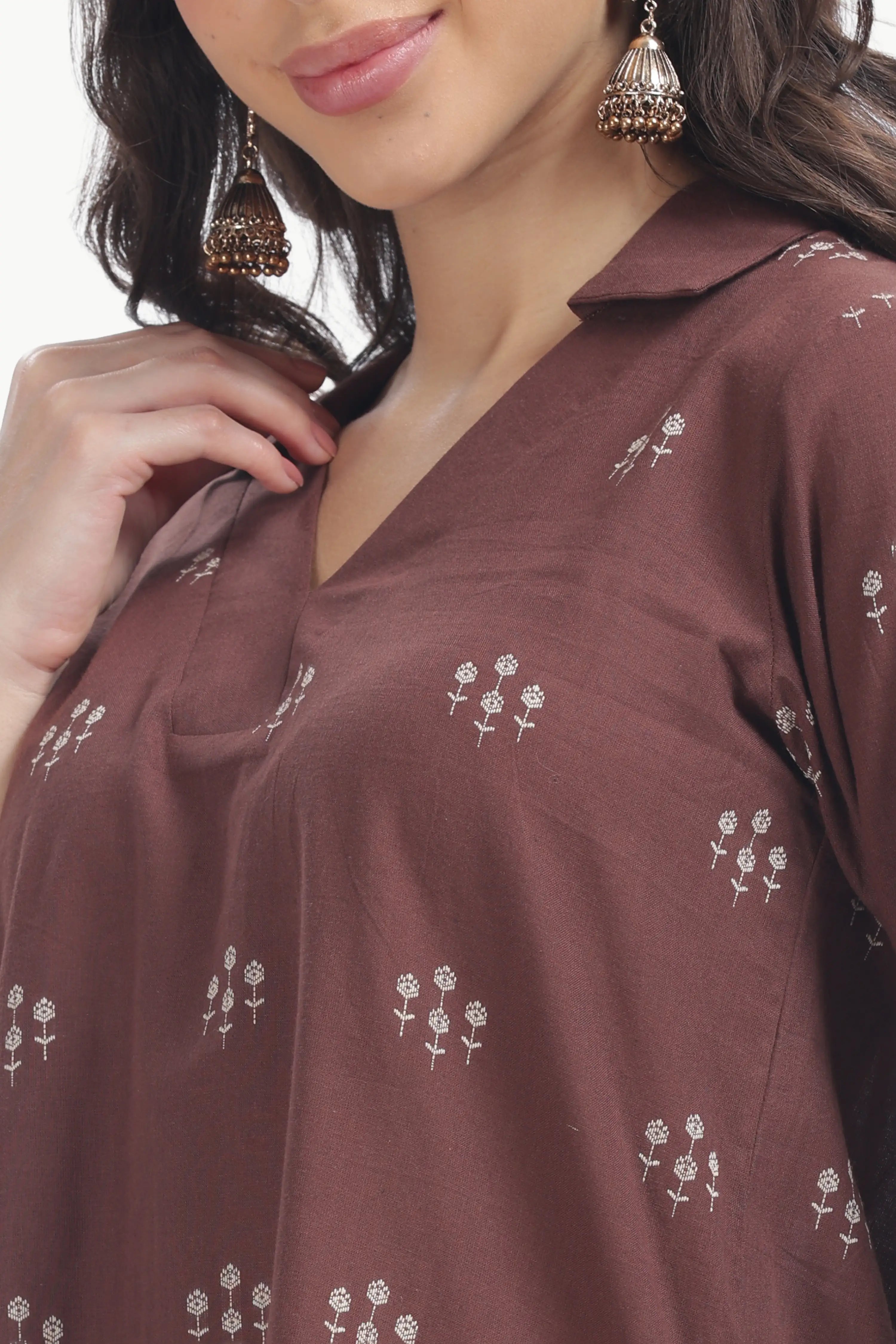 SOUK ELAN CO-ORD SET COFFEE-BROWN Tulen