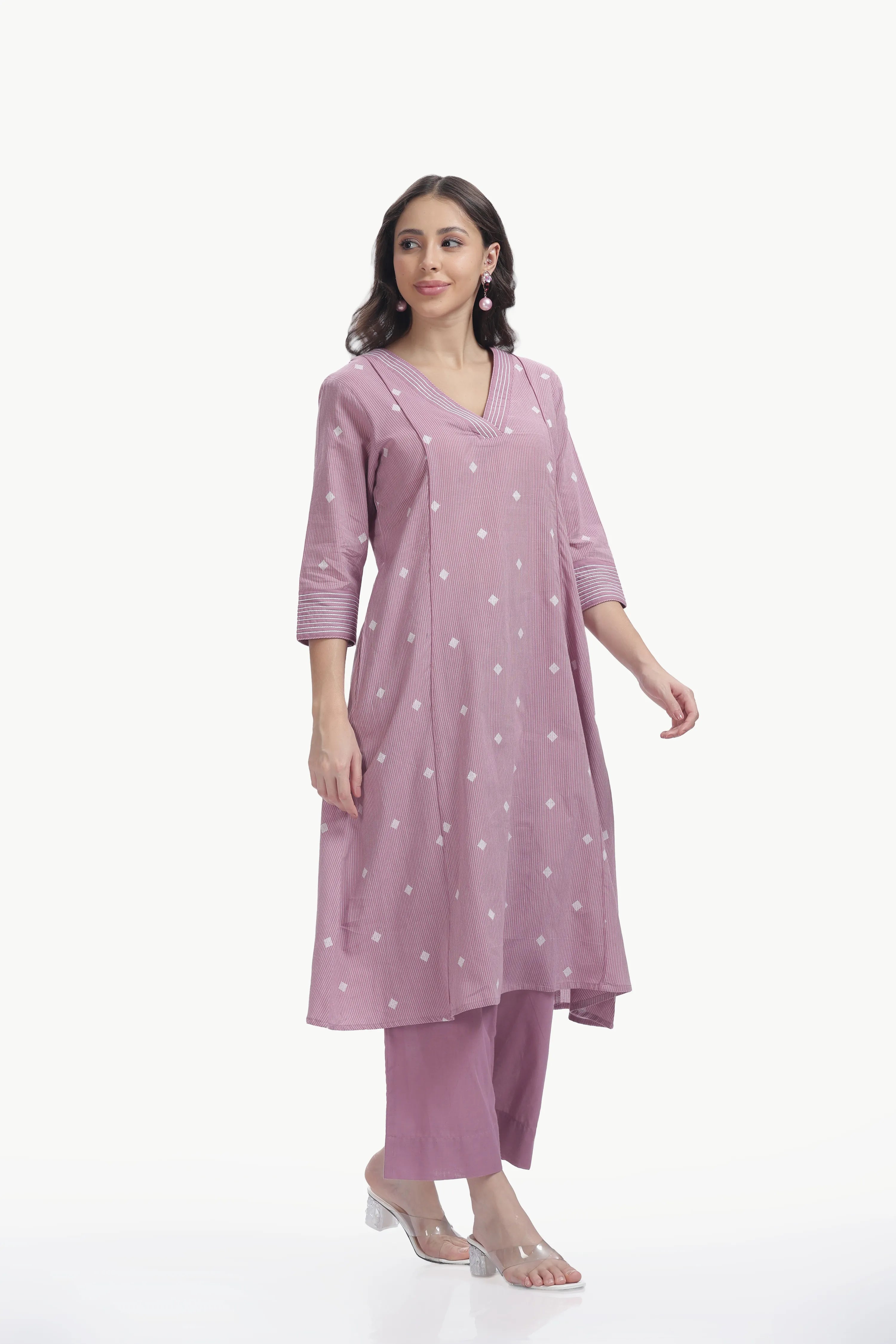 SOUK ZARAAHA CO-ORD SET MAUVE PINK