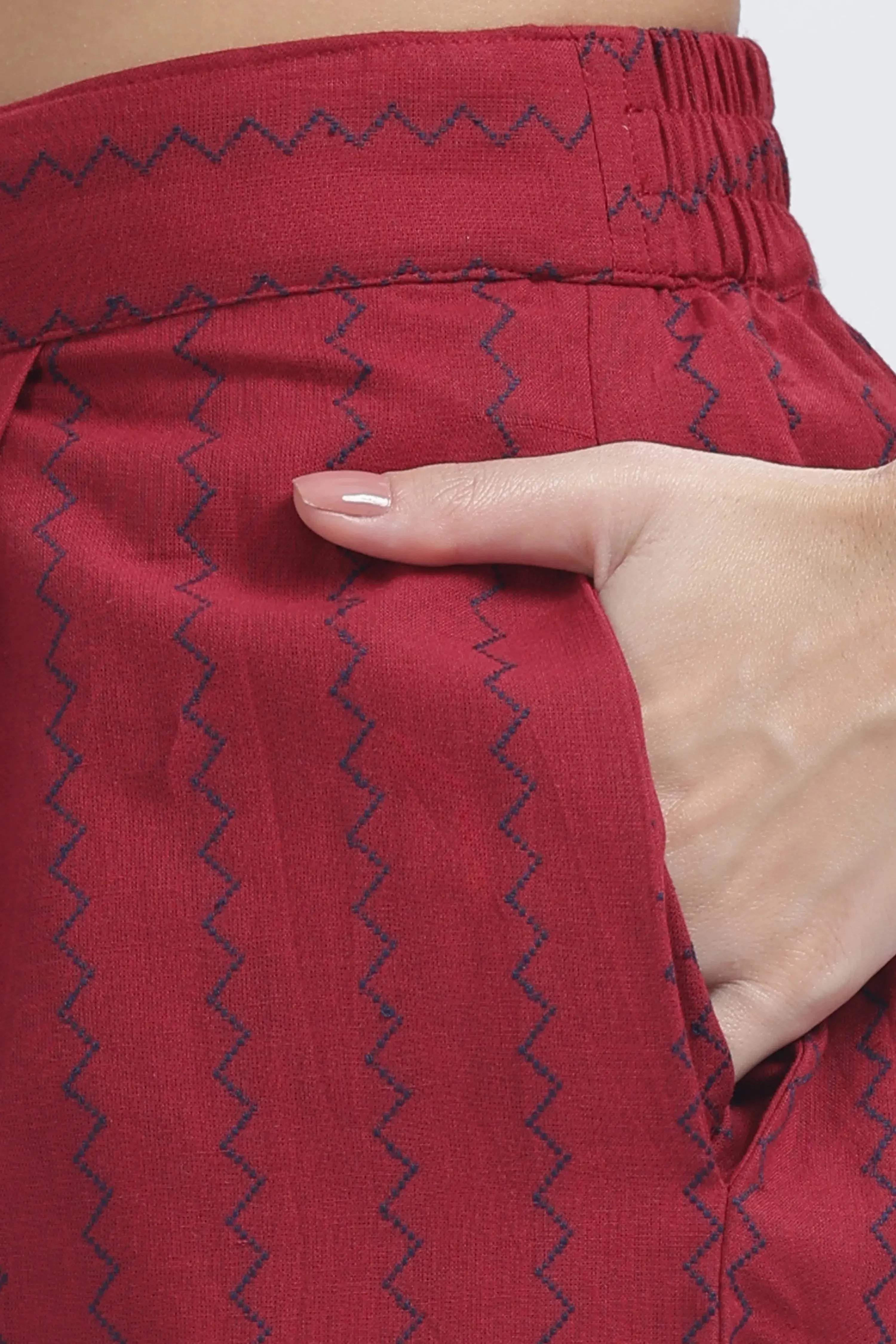 SOUK ANARKALI CO-ORD SET RED Tulen
