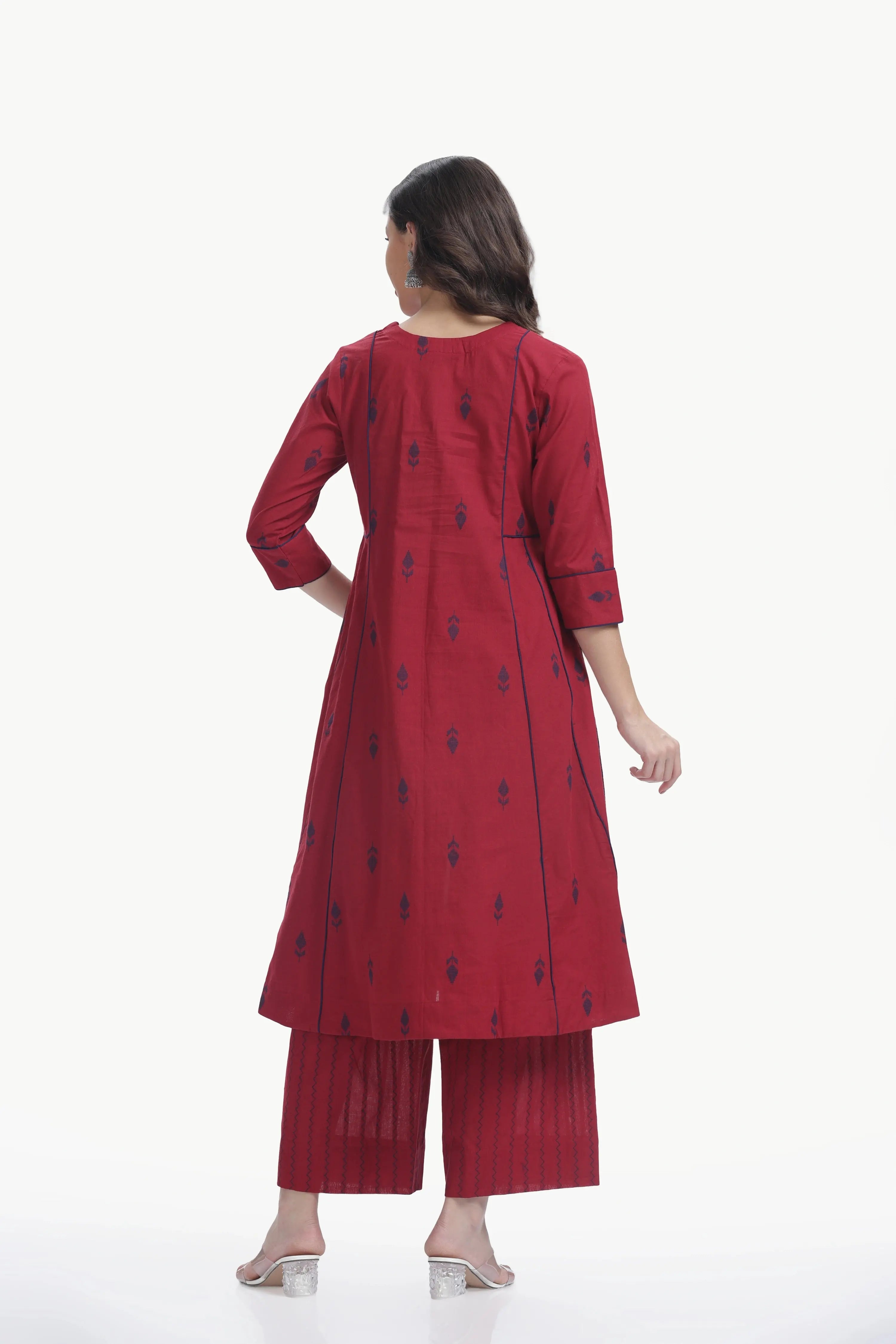 SOUK ANARKALI CO-ORD SET RED Tulen