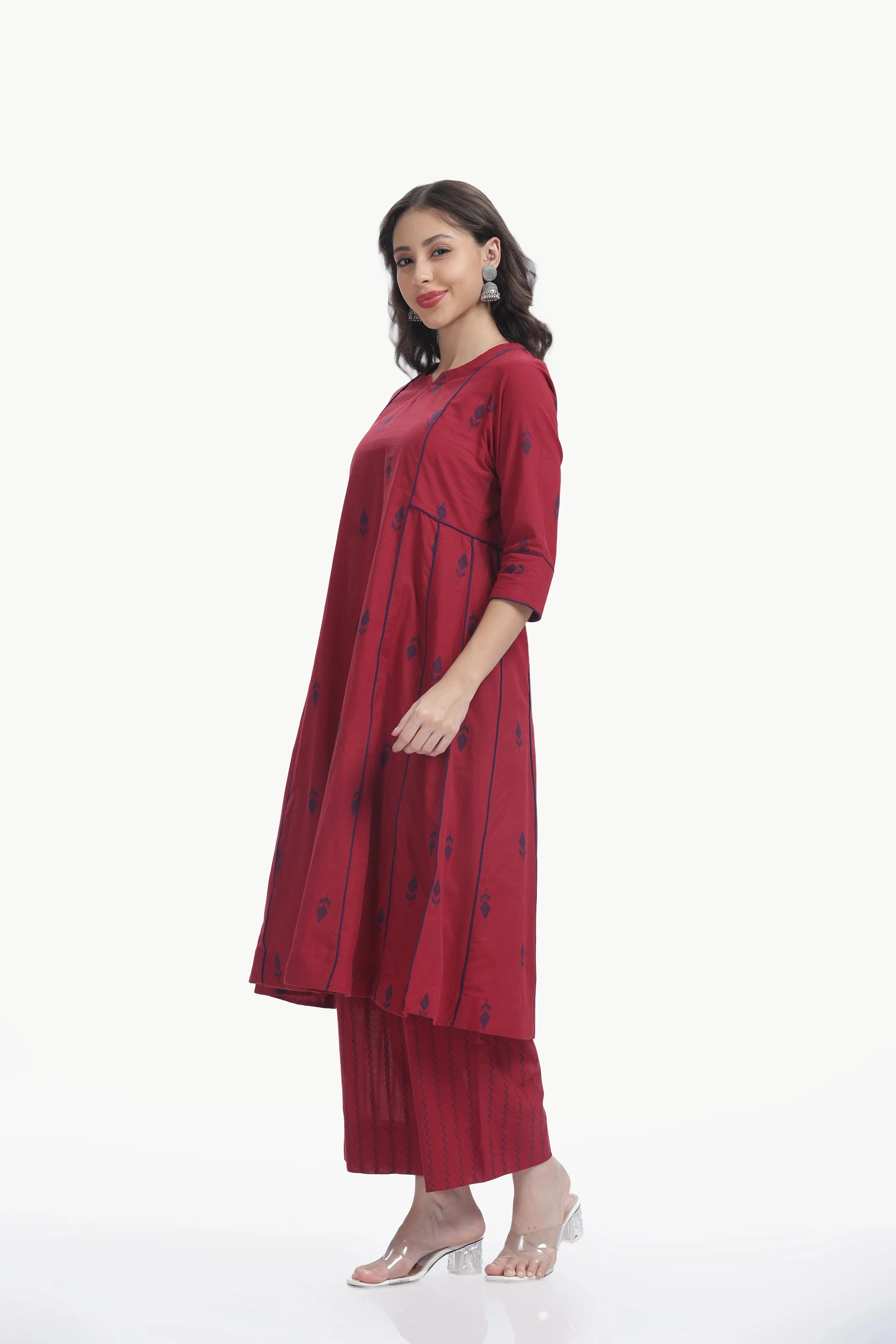 SOUK ANARKALI CO-ORD SET RED Tulen