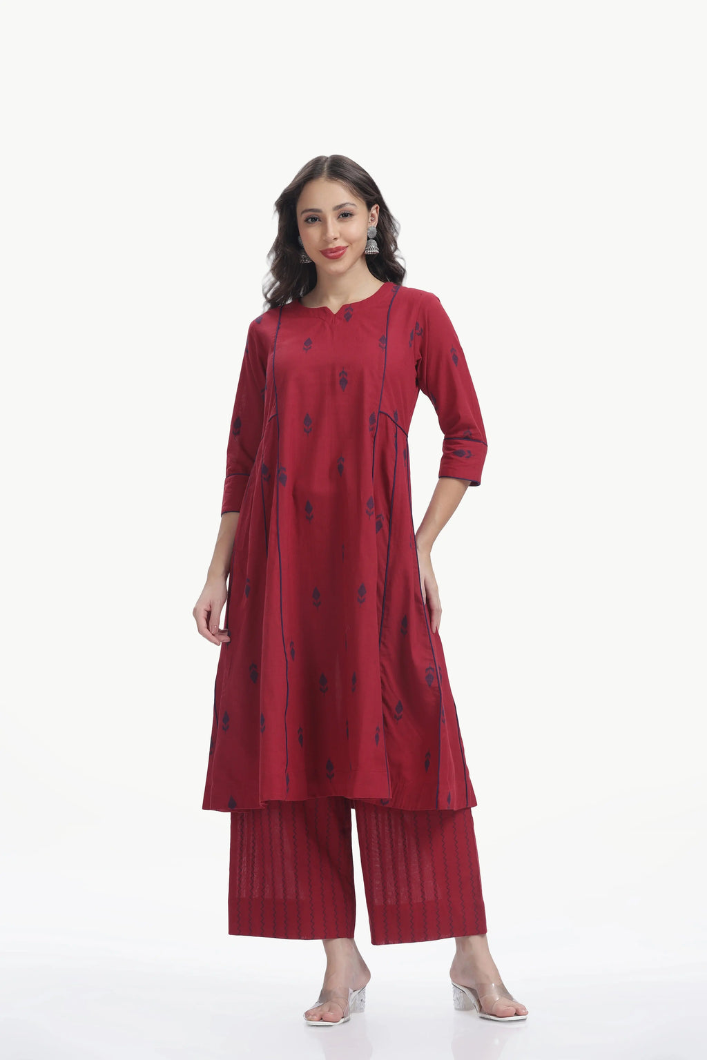 SOUK ANARKALI CO-ORD SET RED Tulen