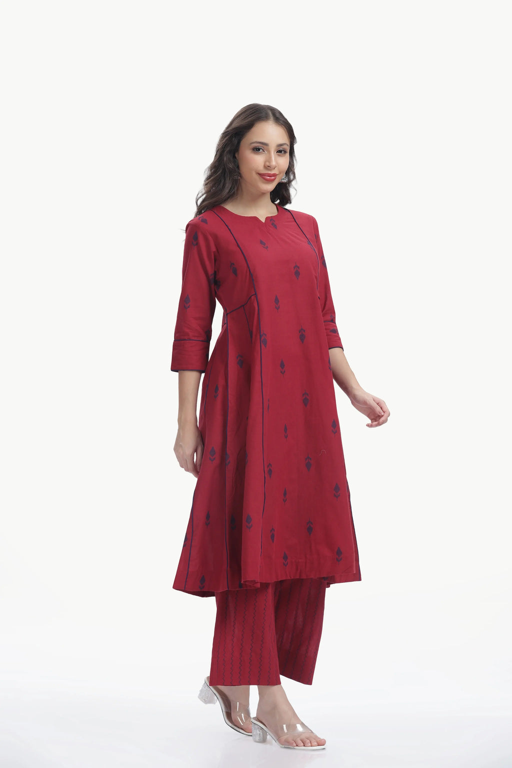 SOUK ANARKALI CO-ORD SET RED Tulen