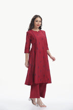 SOUK ANARKALI CO-ORD SET RED Tulen