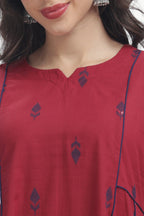 SOUK ANARKALI CO-ORD SET RED Tulen
