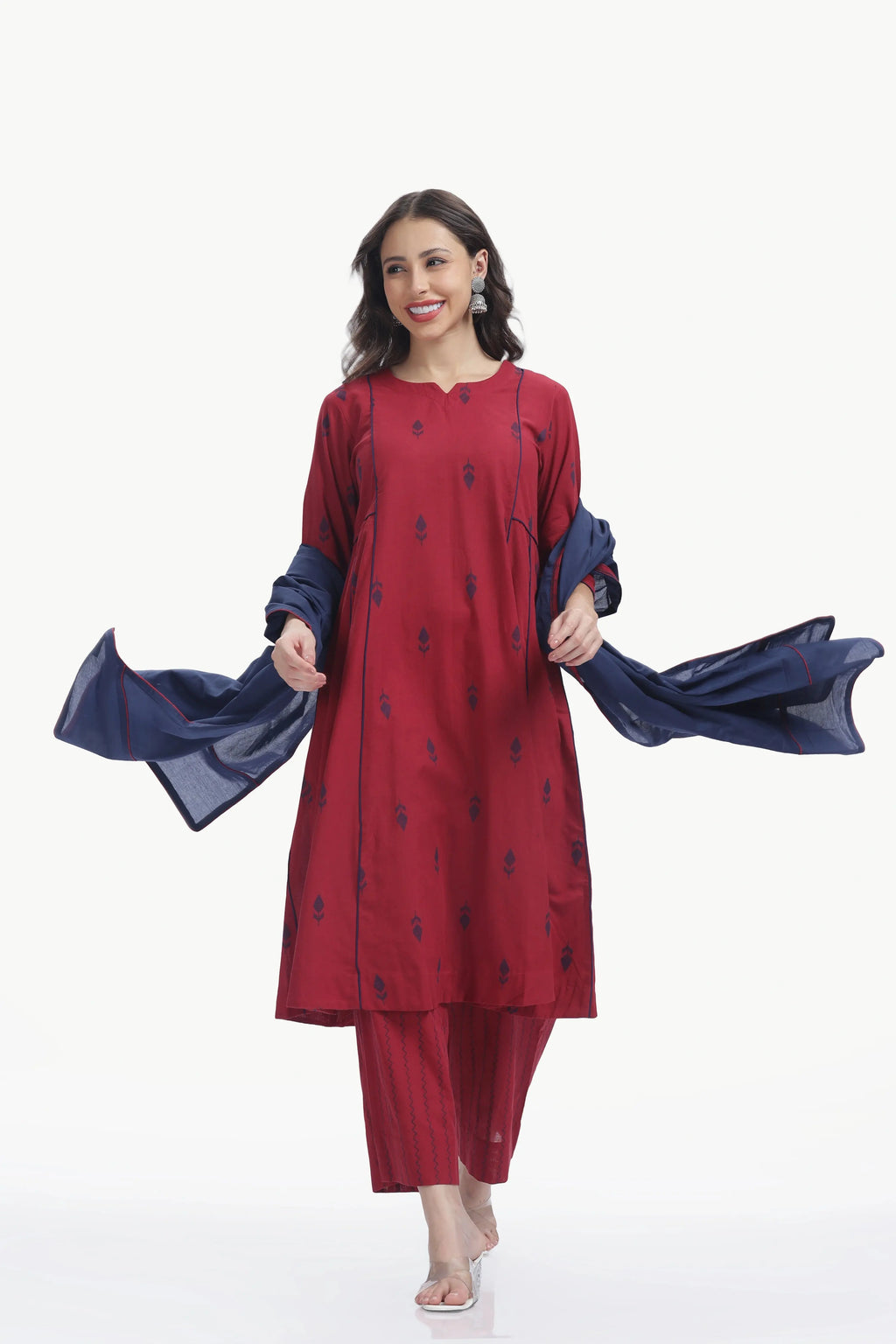 SOUK ANARKALI CO-ORD SET RED Tulen