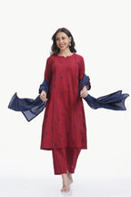SOUK ANARKALI CO-ORD SET RED Tulen