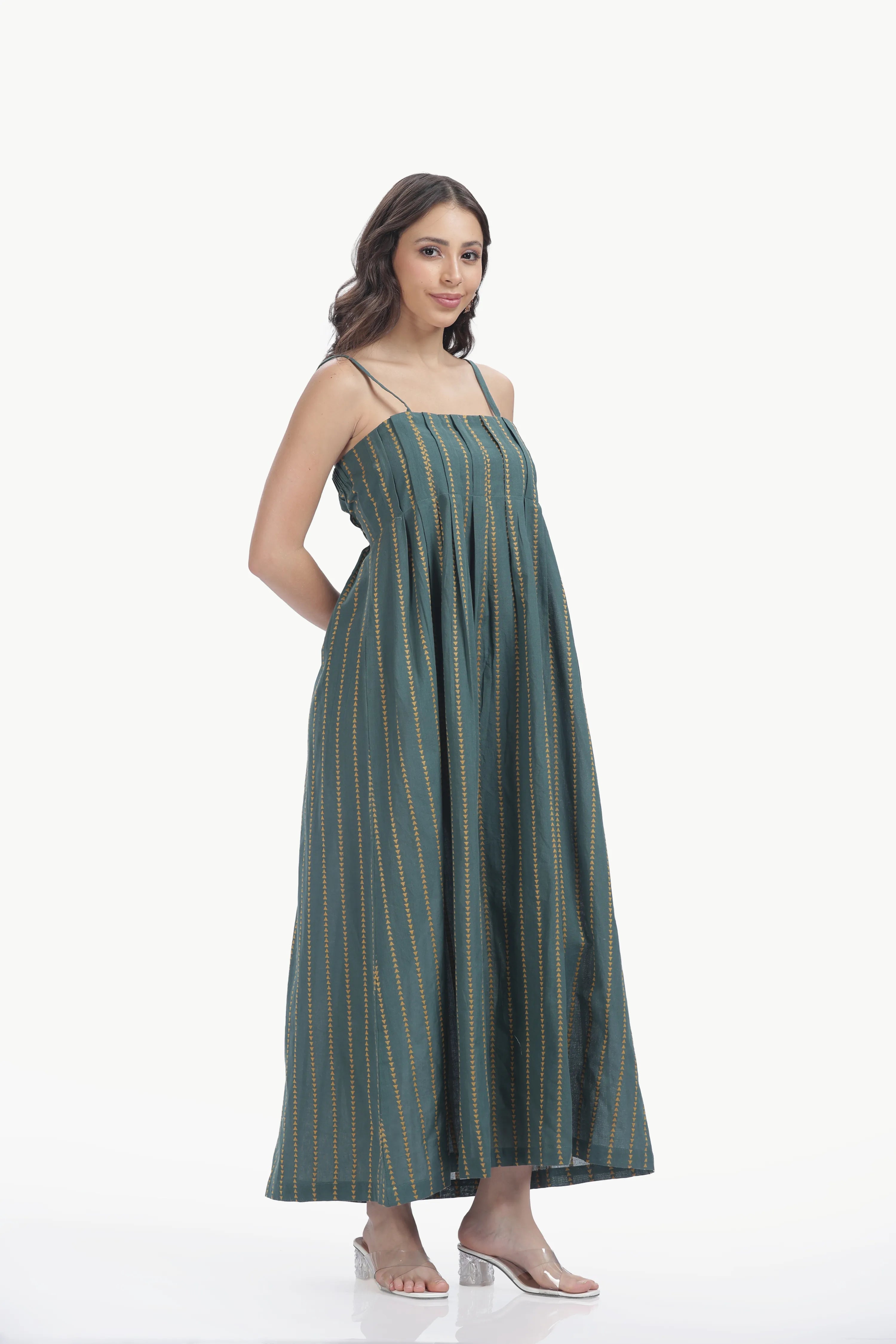 HANDLOOM JAMDHANI STRAP MAXI DRESS Tulen