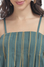 HANDLOOM JAMDHANI STRAP MAXI DRESS Tulen