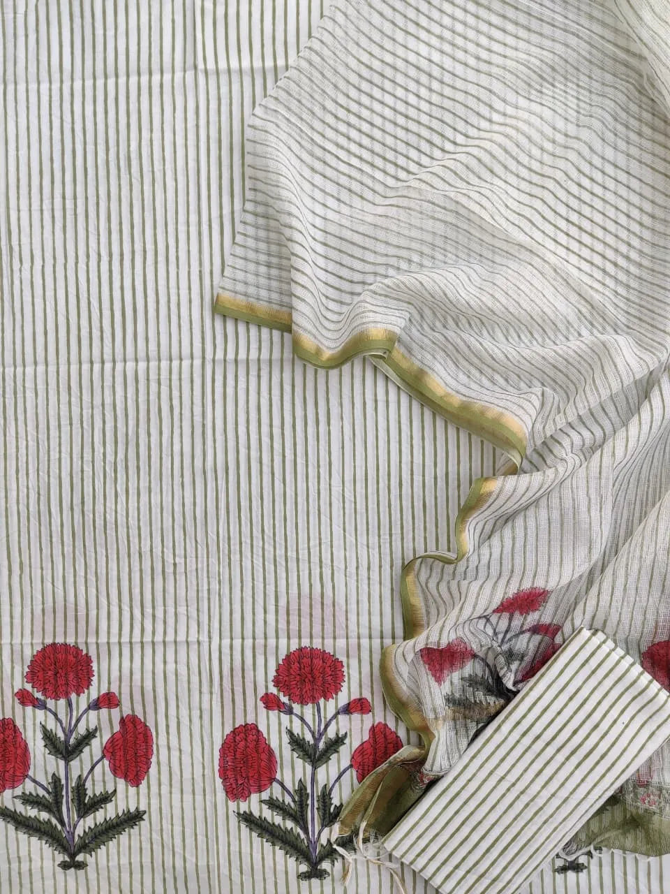 PURE COTTON SUIT WITH KOTA DORIA DUPATTA Tulen