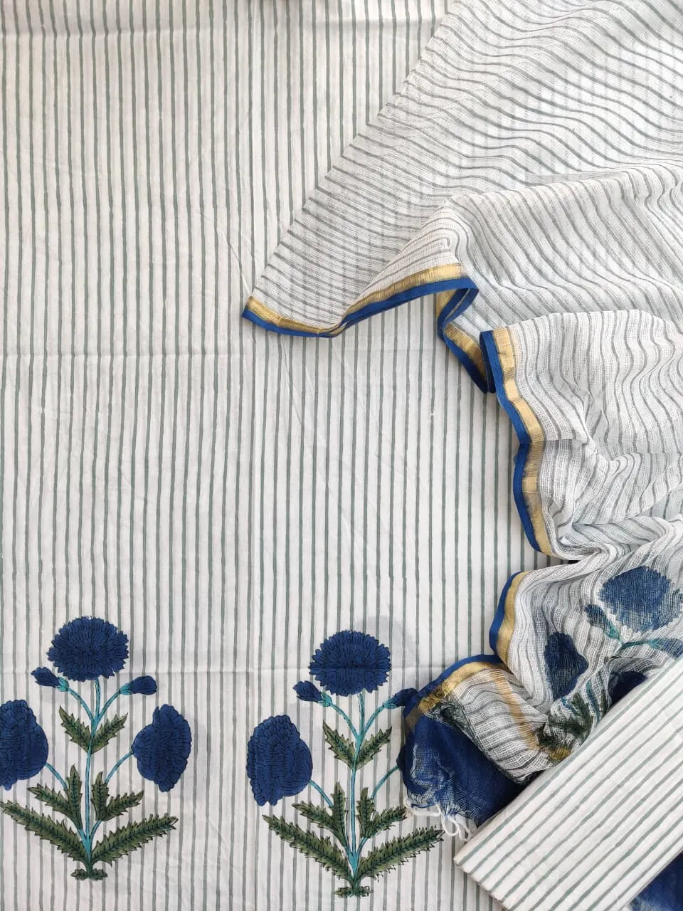 PURE COTTON SUIT WITH KOTA DORIA DUPATTA Tulen