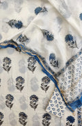 COTTON HAND BLOCK SUIT & CHANDERI DUPATTA Tulen