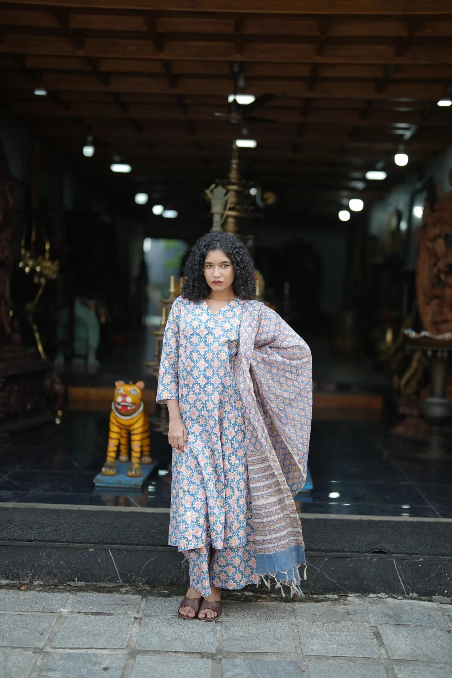 BLOCK KALI SET - SKY BLUE FLORAL PRINT