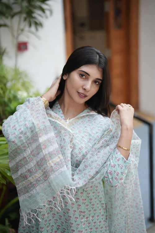 BLOCK KALI SET - MINT GREEN FLORAL PRINT