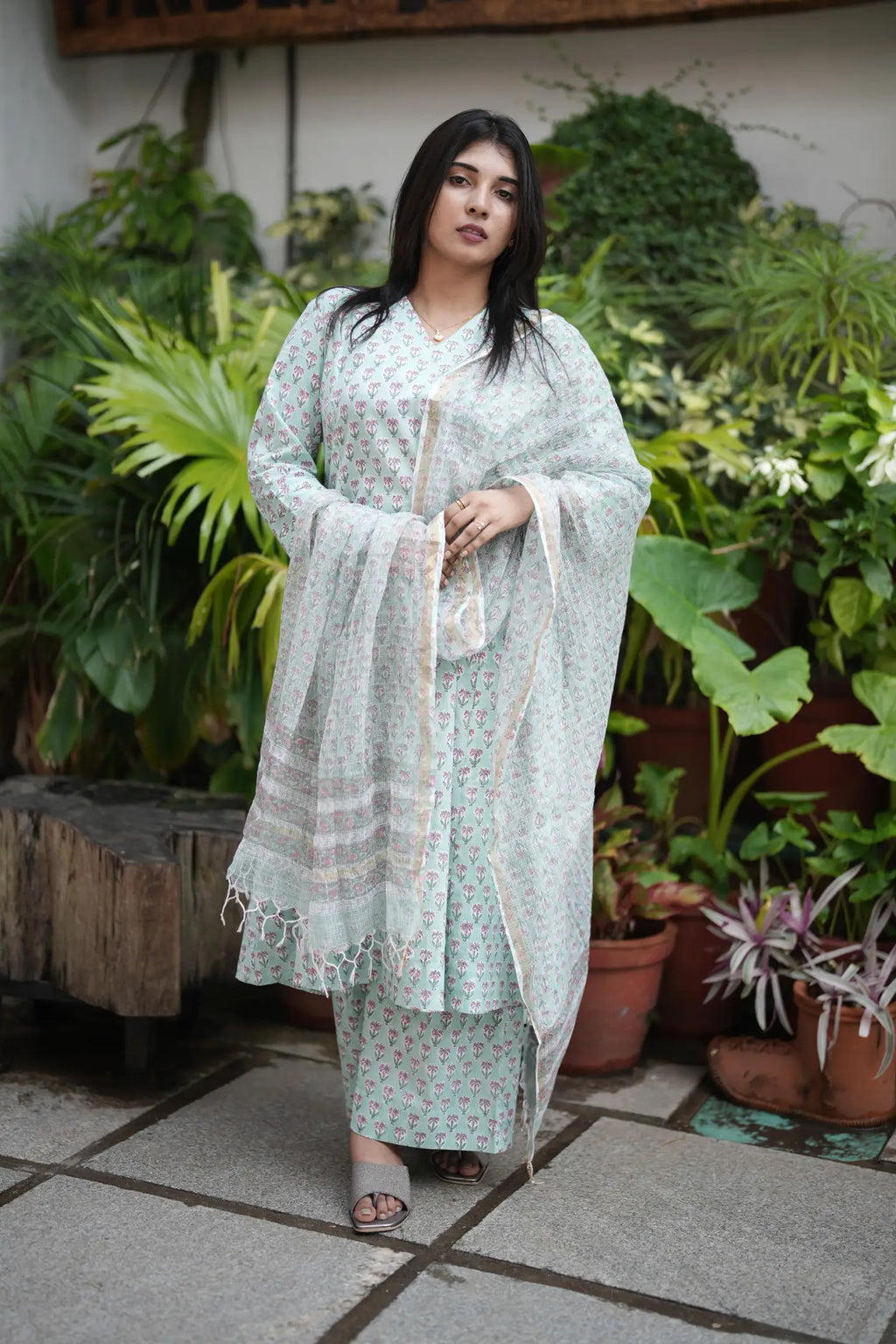 BLOCK KALI SET - MINT GREEN FLORAL PRINT