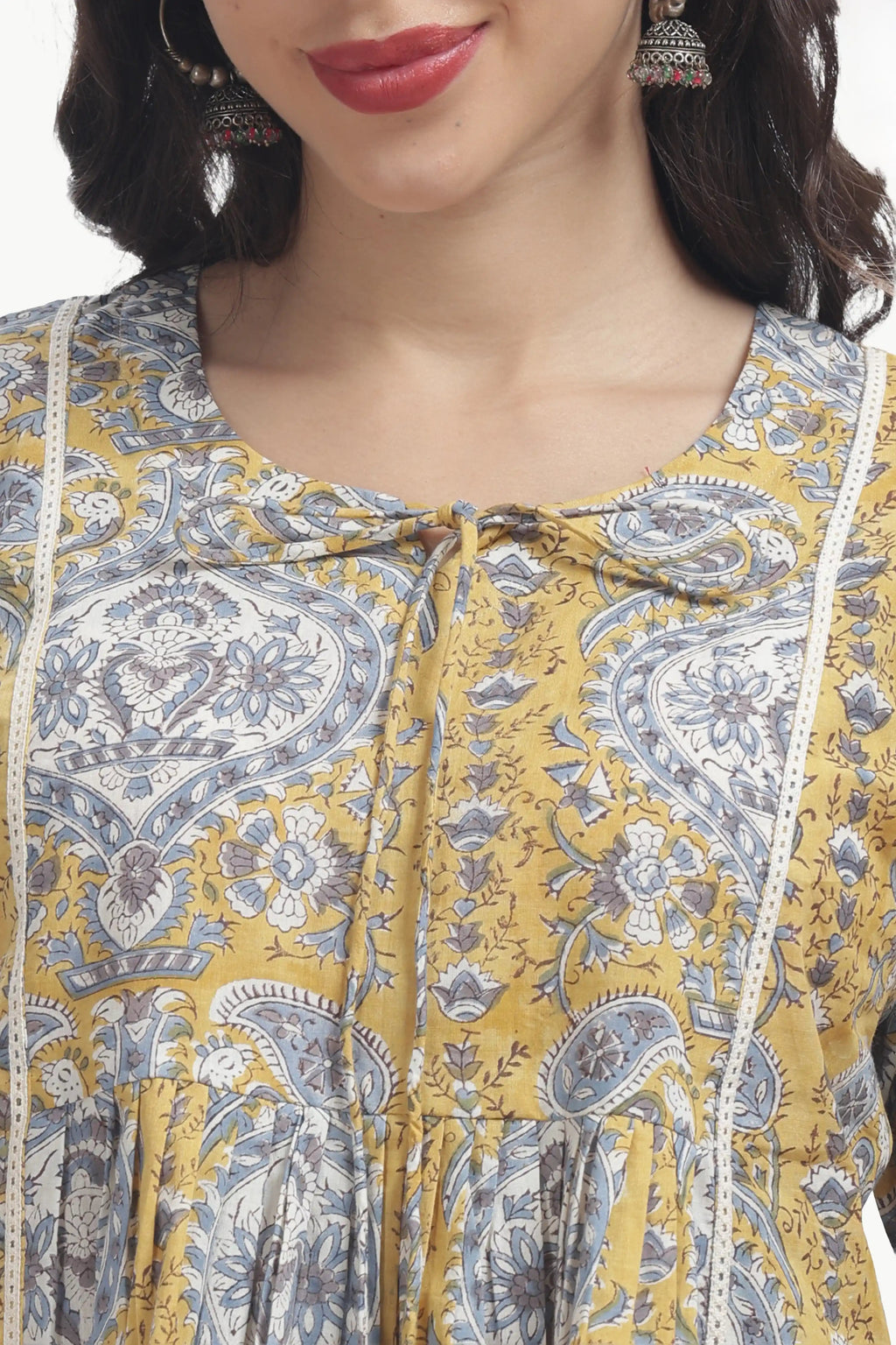 KYRA TUNIC MUSTARD YELLOW & GREY Tulen