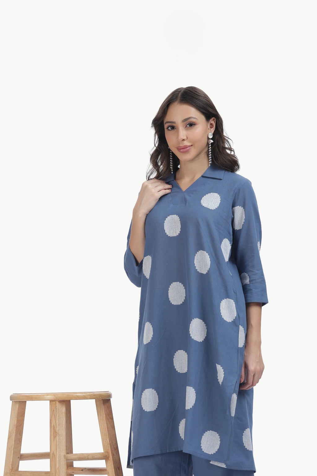 SOUK ELAN CO-ORD SET STEEL BLUE Tulen