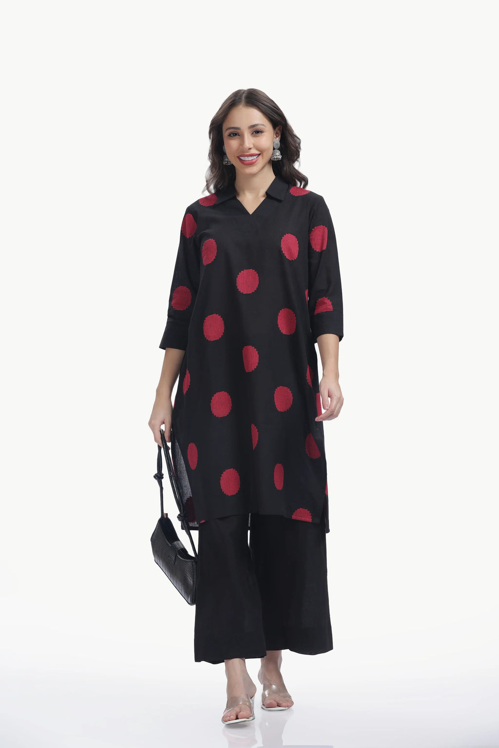 SOUK ELAN CO-ORD SET BLACK & RED Tulen