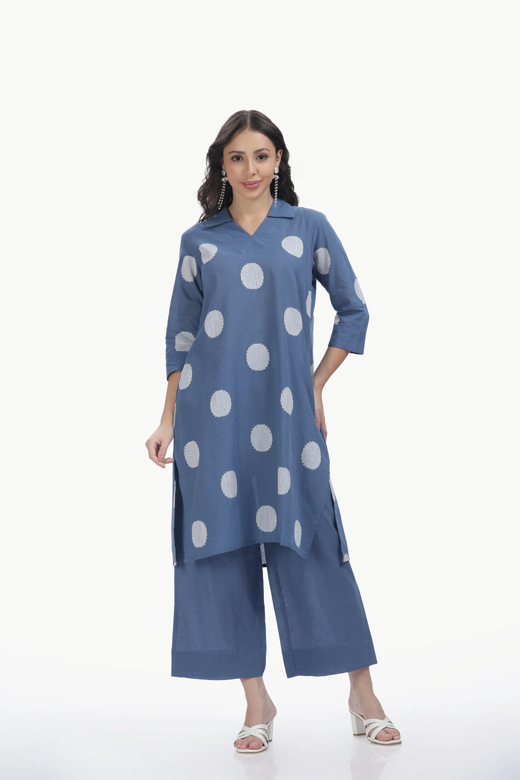 SOUK ELAN CO-ORD SET STEEL BLUE Tulen