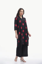 SOUK ELAN CO-ORD SET BLACK & RED Tulen