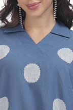 SOUK ELAN CO-ORD SET STEEL BLUE Tulen