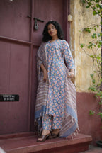 BLOCK KALI SET - SKY BLUE FLORAL PRINT