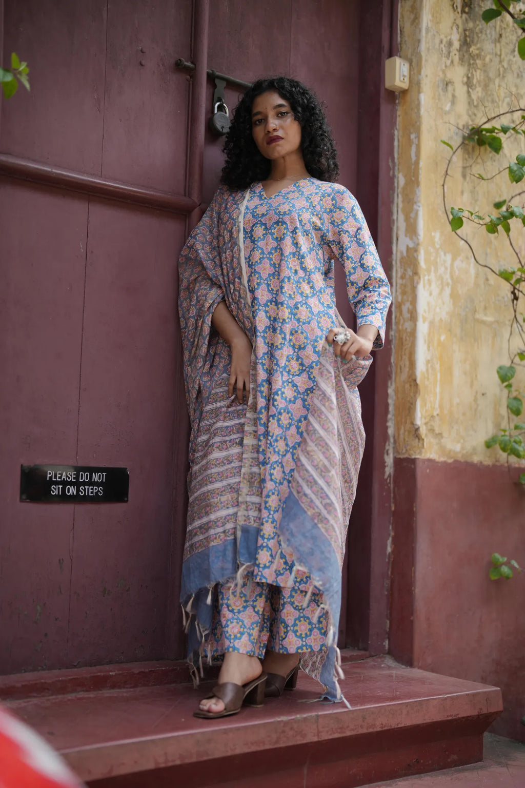 BLOCK KALI SET - SKY BLUE FLORAL PRINT